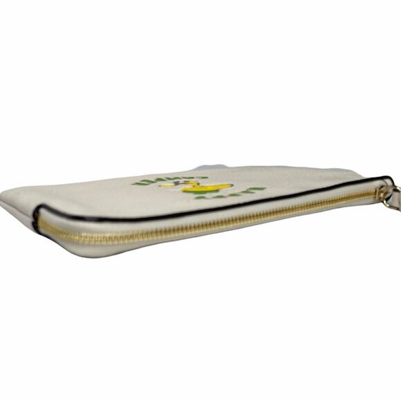 Coach X Peanuts Large Corner Zip Wristlet With Woodstock